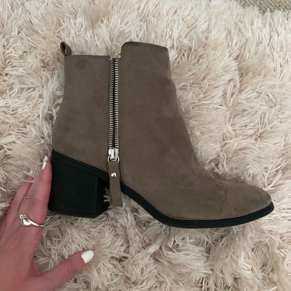 H&M Shoes - H&M | Grey Faux-Suede Ankle Boots